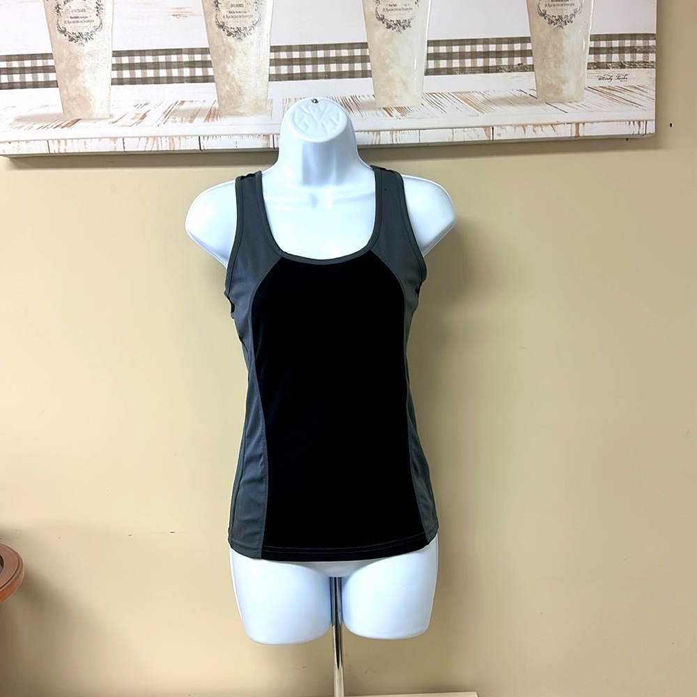 Women's V-Neck Racerback Tank Top with Back Mesh, Sizes S/M